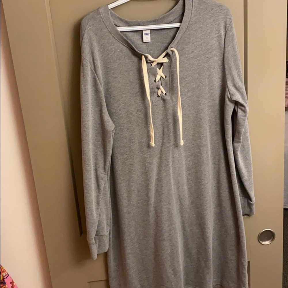 Long sleeve sweatshirt dress